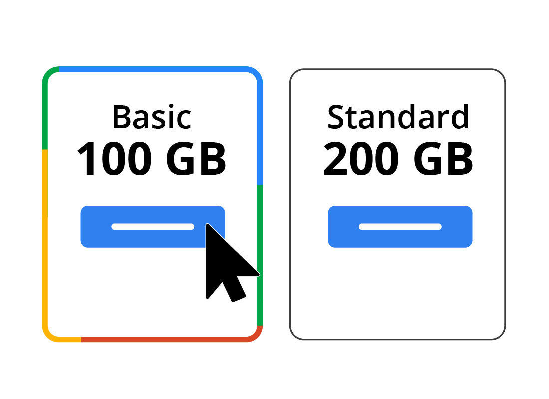 A Basic 100GB option vs the Standard 200GB option