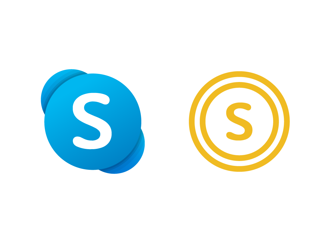 The Microsoft Skype icon and the Skype Credit icon