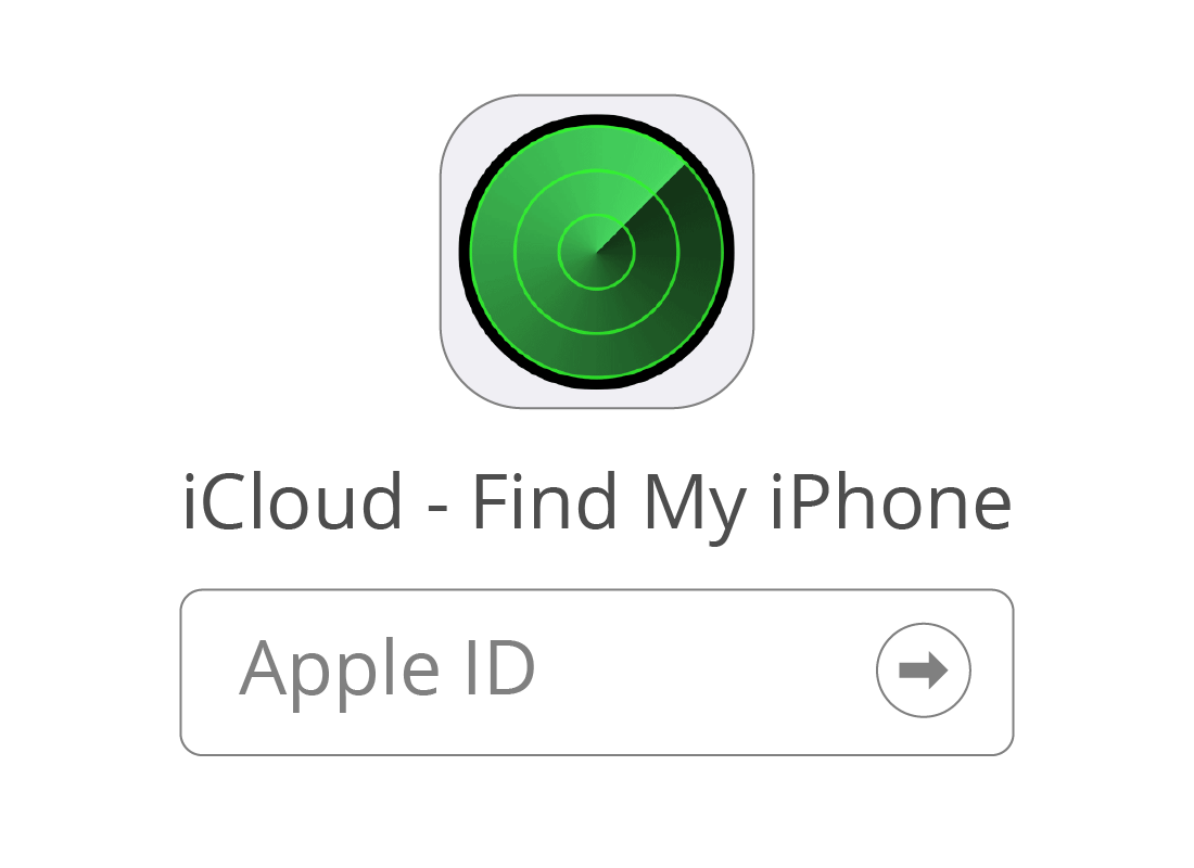 The Apple Find My iPhone sign in page