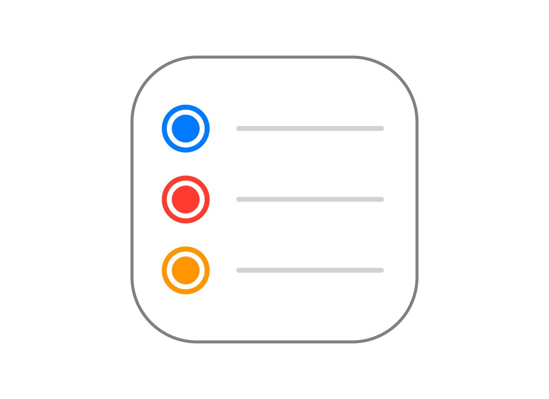 The Apple Reminders app icon