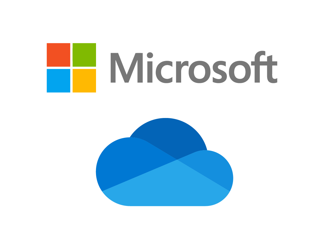 The microsoft logo with a cloud under it