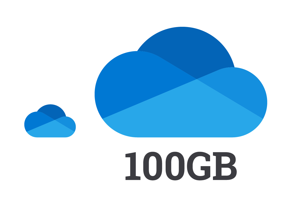 The OneDrive cloud with 100GB.