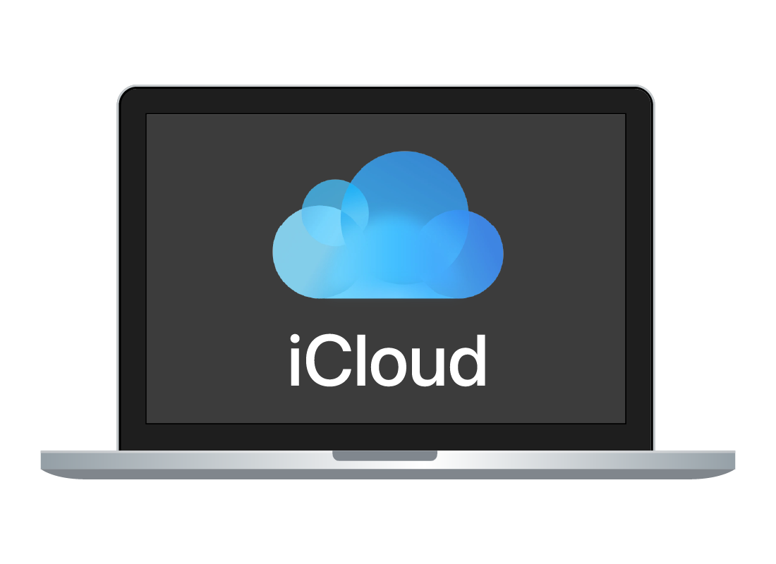 laptop with icloud logo