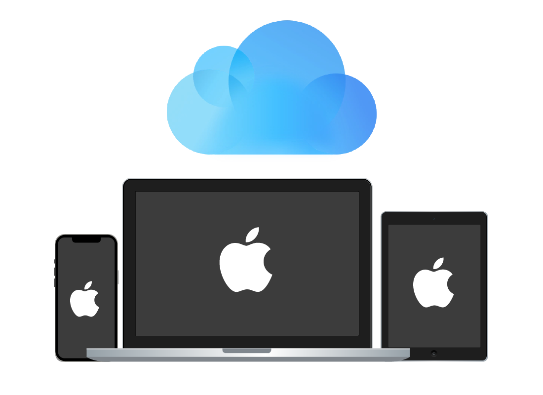 icloud logo with a range of devices under it