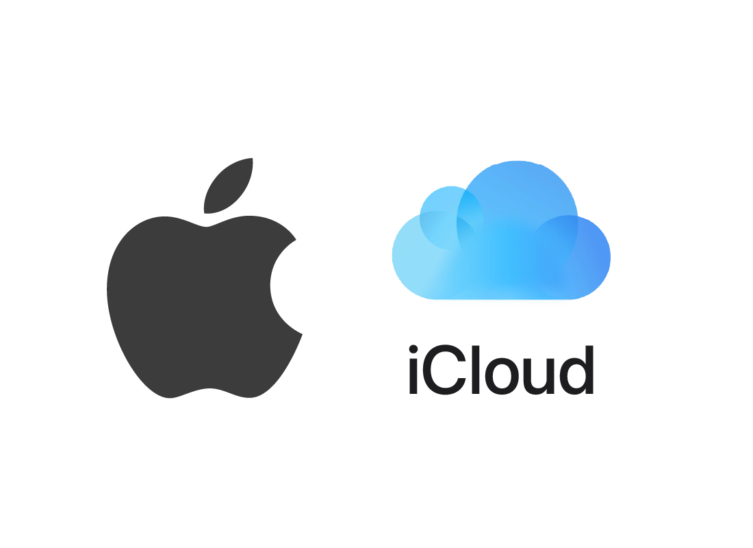 Apple logo and icloud logo