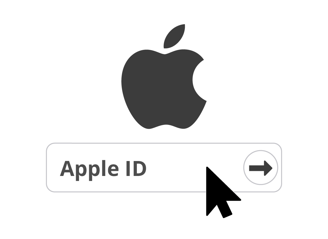 Apple logo and Apple ID