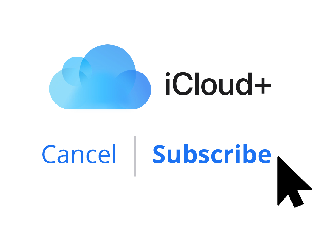 Subscribing to icloud plus
