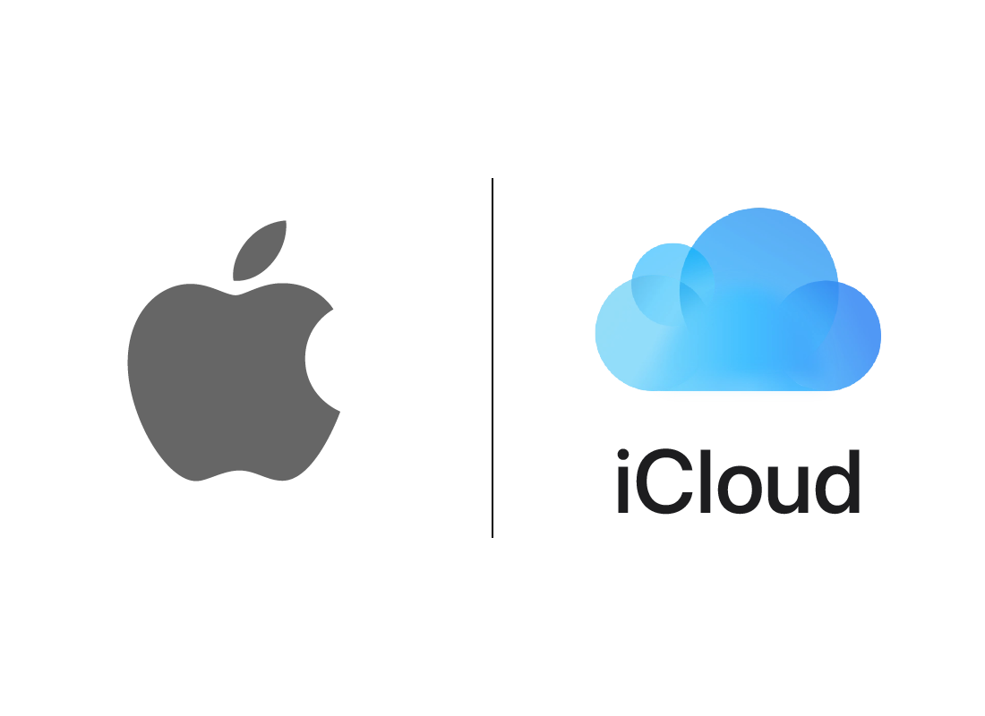 The apple and icloud icons