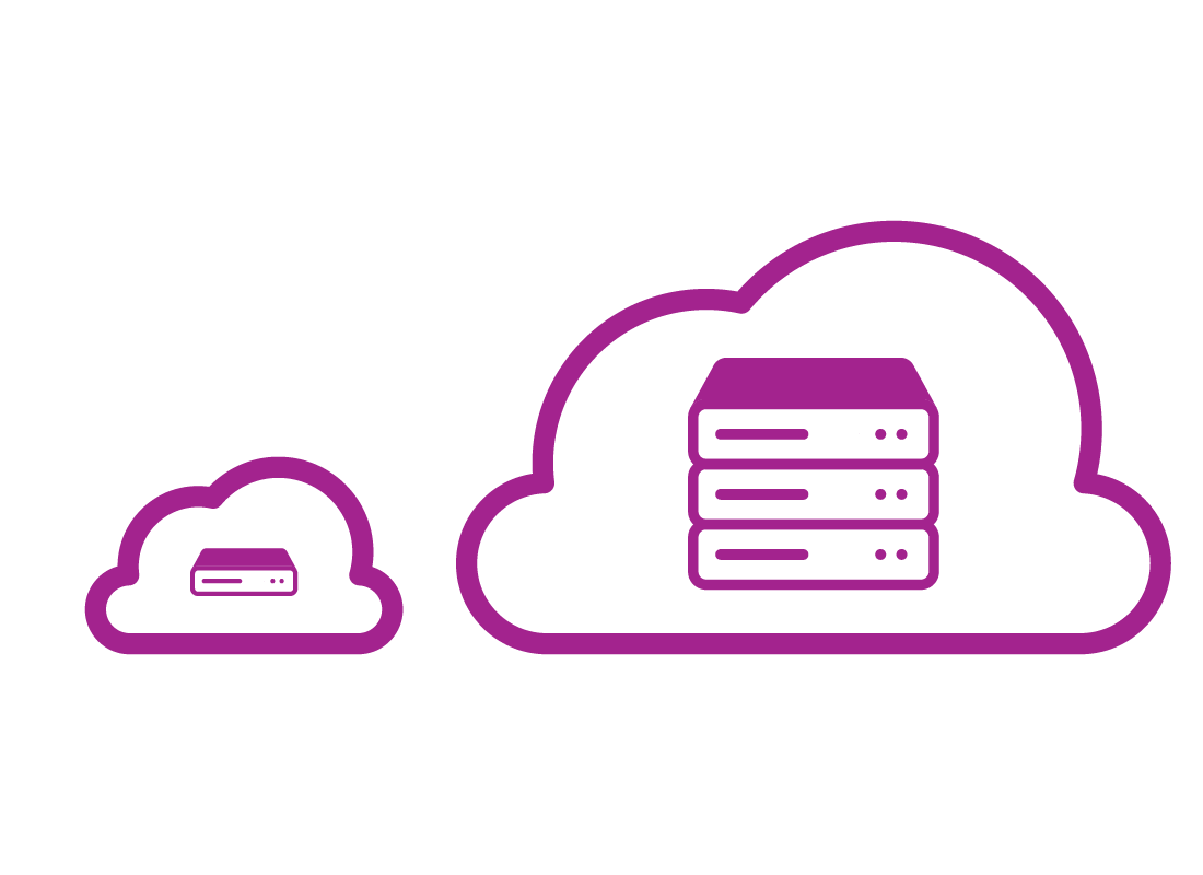 Small and large cloud storage