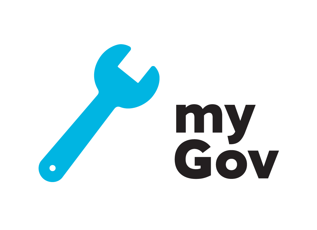 An icon of a spanner and the myGov word mark.