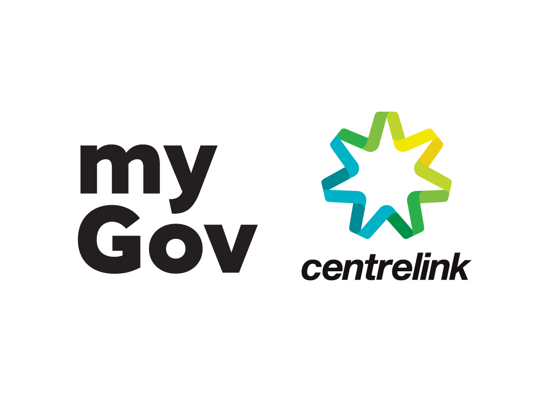 The myGov and Centrelink logos.