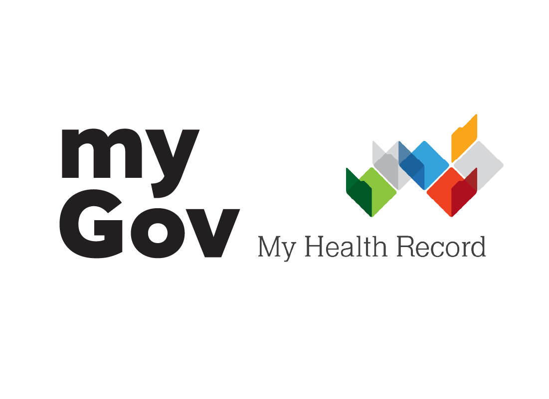 The myGov and My Health Record logos.