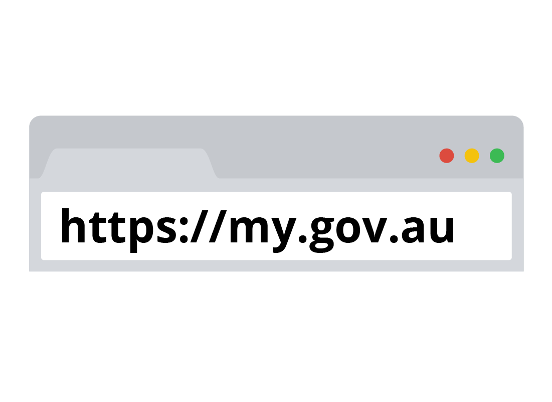 The myGov web address: https://my.gov.au