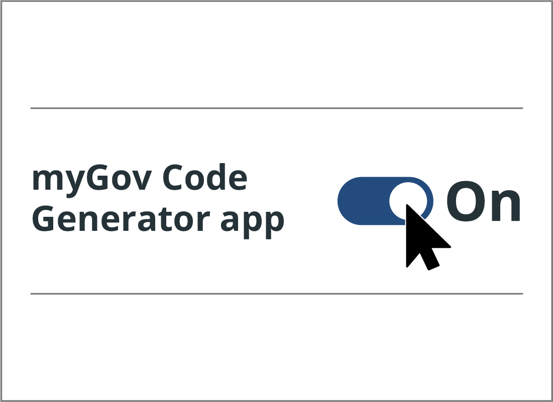 The myGov Sign in options page highlighting the app.