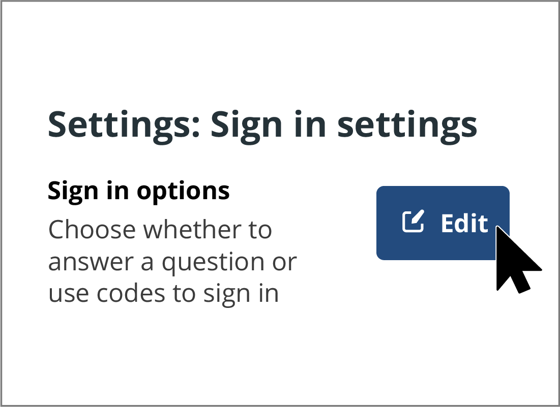 The myGov Settings: Sign in settings option.