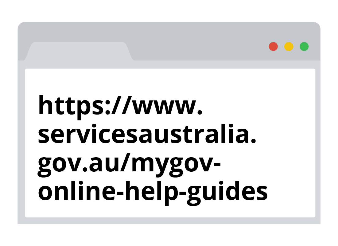 The web address for Services Australia myGov online help page - https://www.servicesaustralia.gov.au/mygov-online-help-guides.