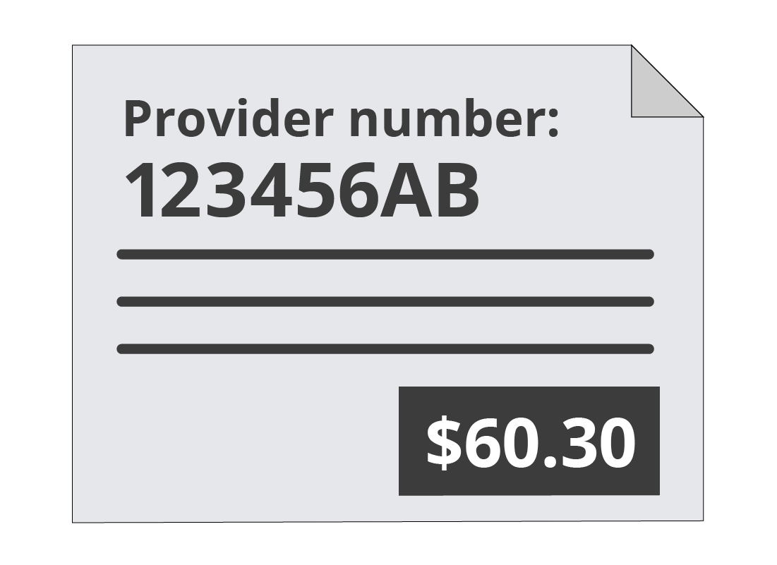 An illustration of a doctor's provider number