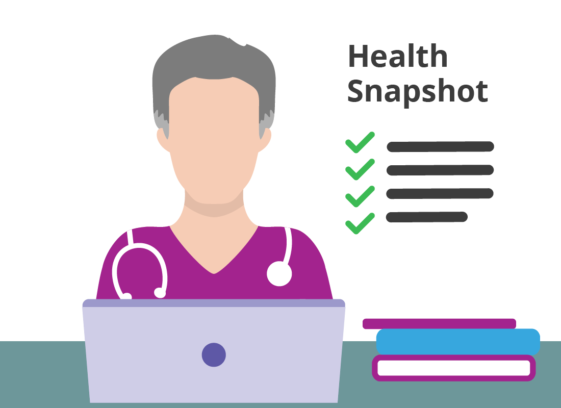 a doctor updating the shared health summary