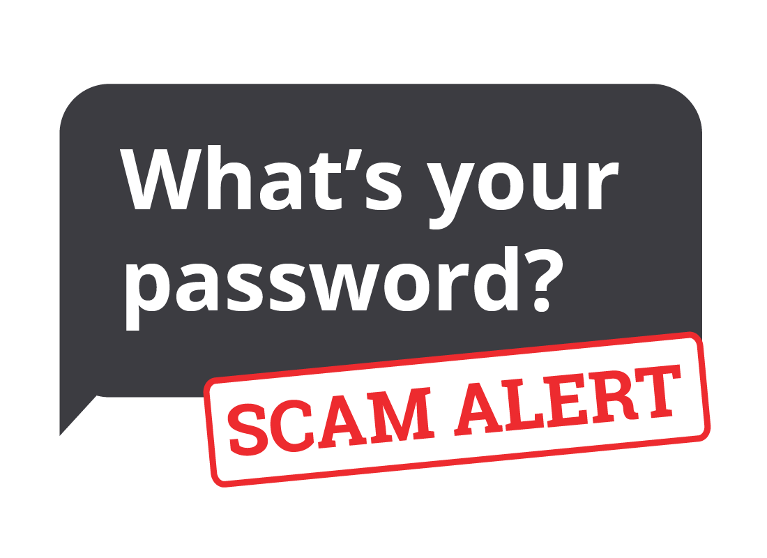 A scam message requesting your password