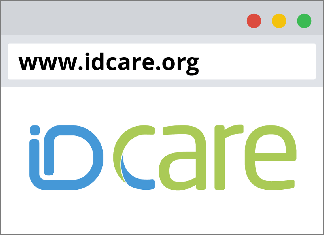 Browser showing ID Care logo and URL