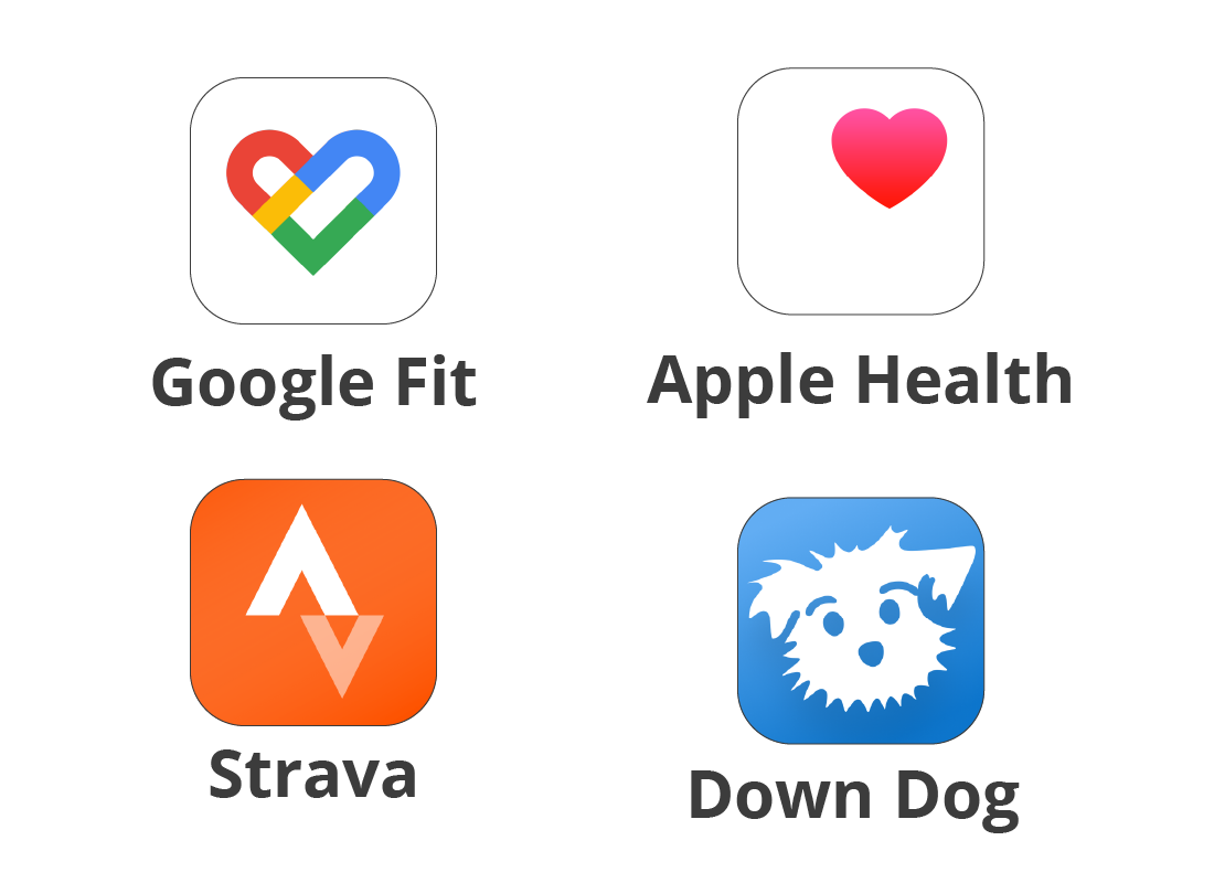 several icons of health apps