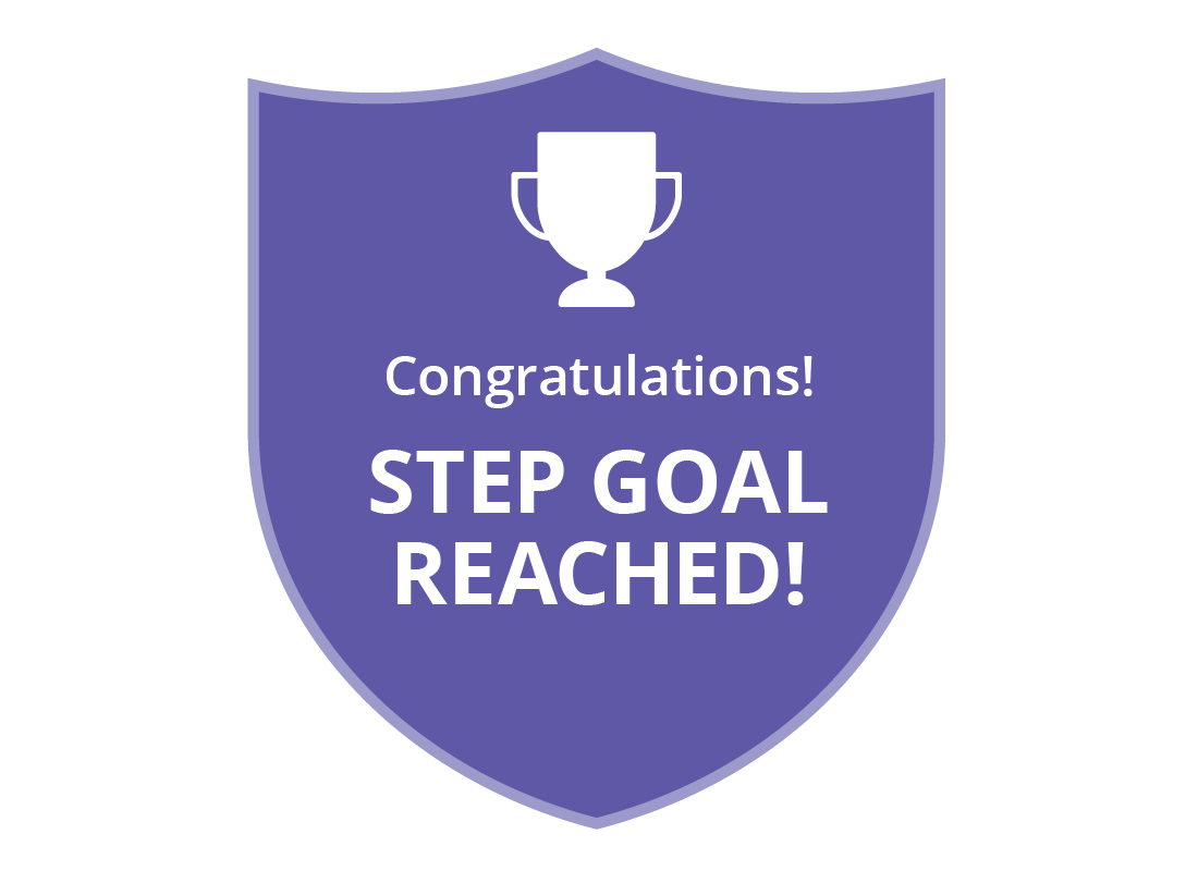 notification congratulating you on reaching step goal