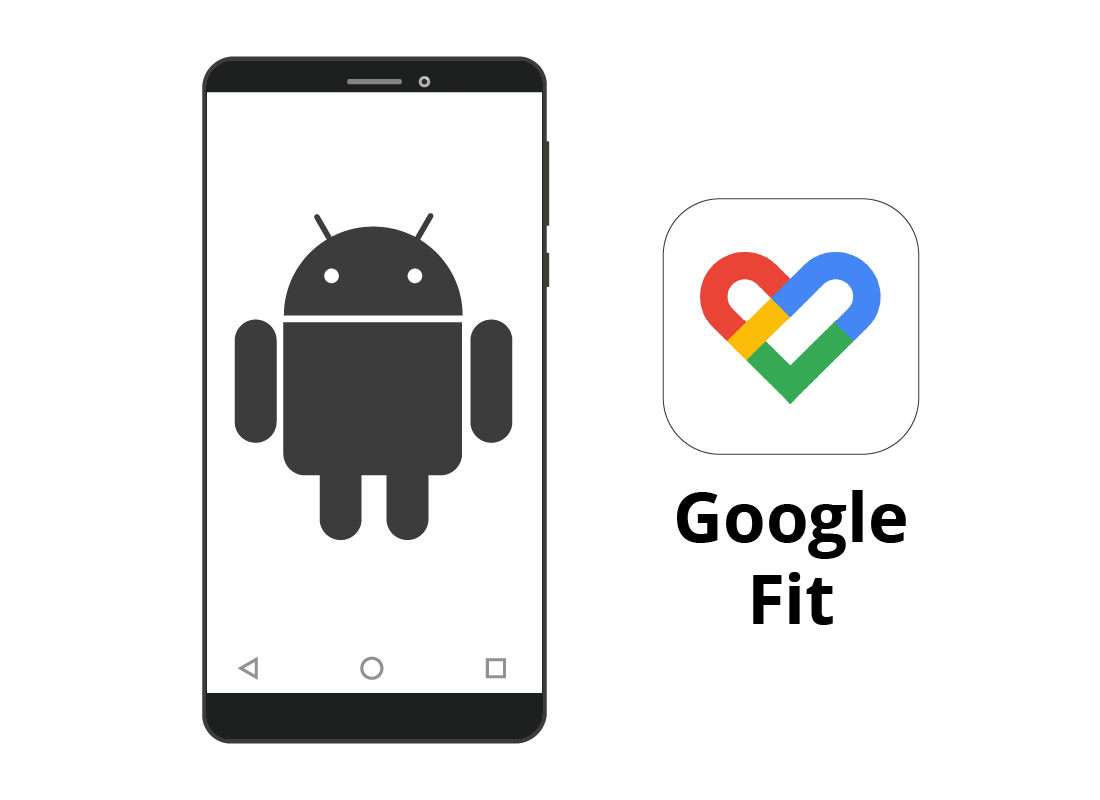 Android phone and the Google fit app icon