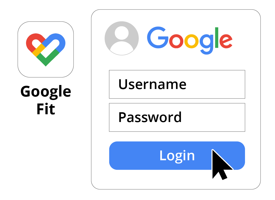 Logging in to Google fit account