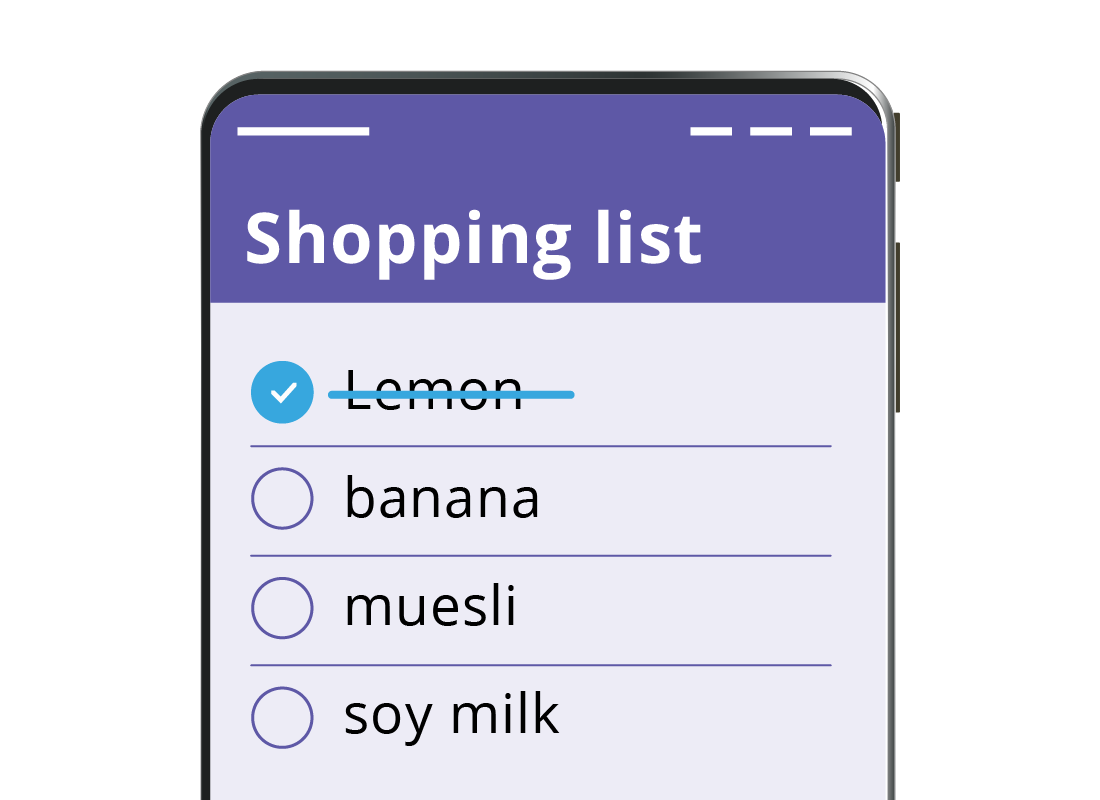 an online shopping list