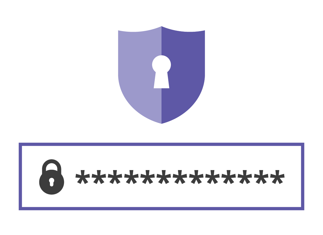 a shield and a strong password