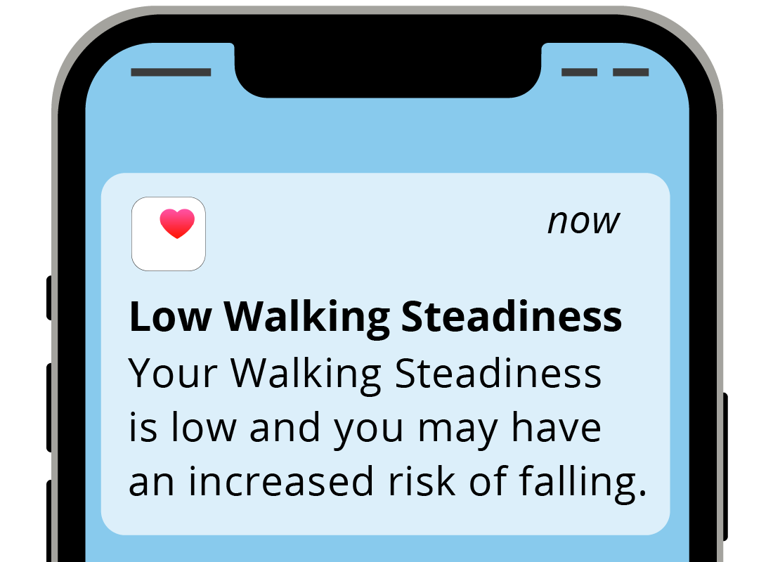 a notification from Apple health