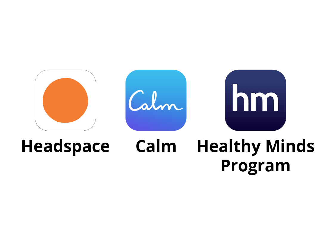 app icons of three popular mindfulness apps