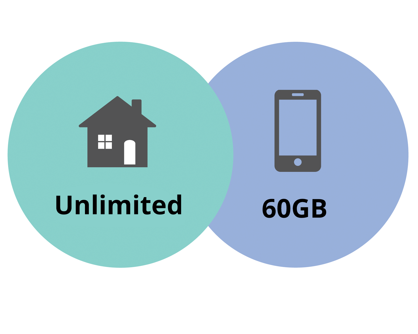 An illustration of different types of data plans.