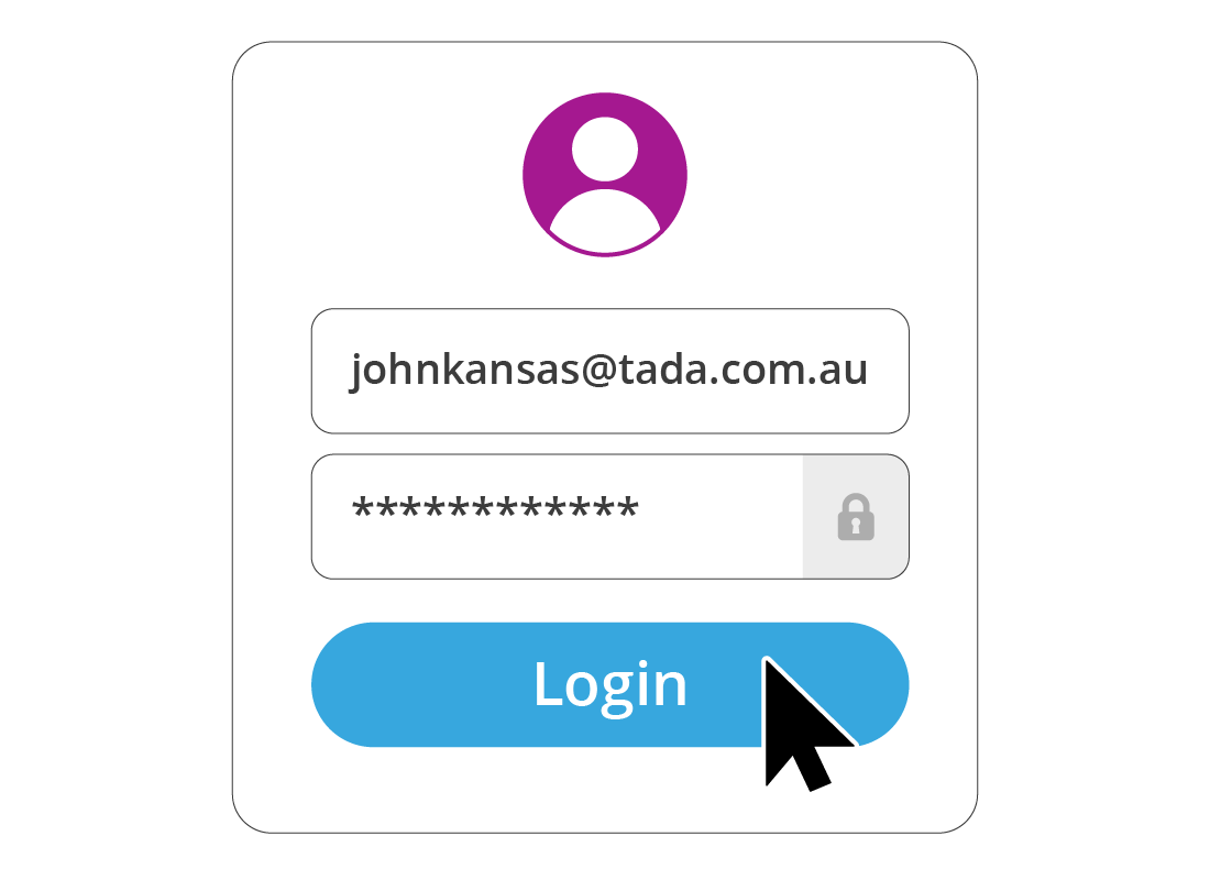 An example of a typical login screen for an email account