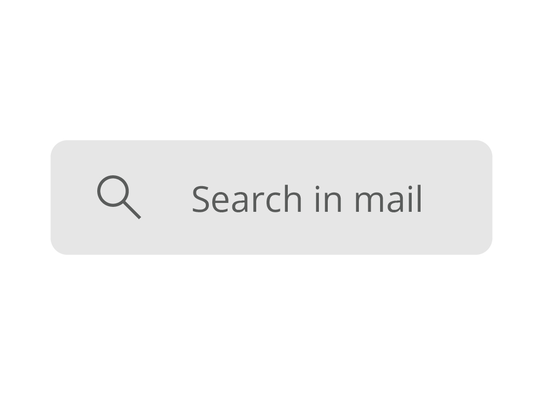 The Search in emails Search bar in Gmail