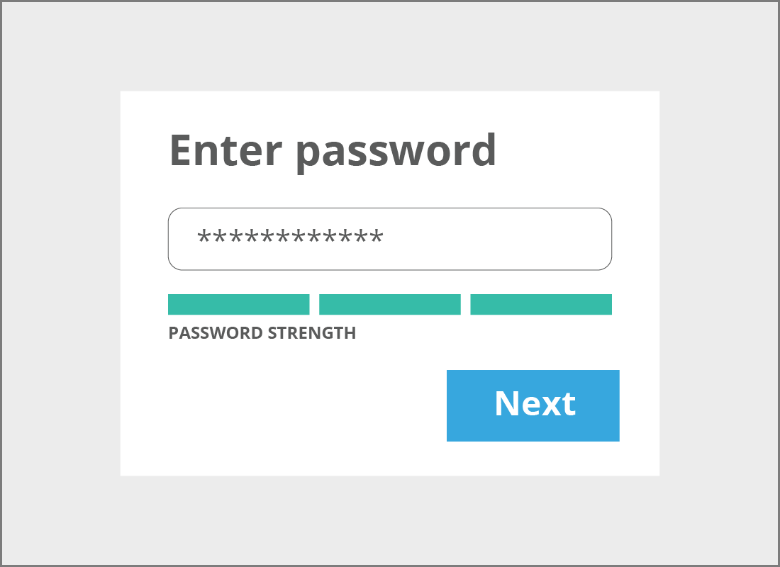 An illustration of a password text field filled with asterisks