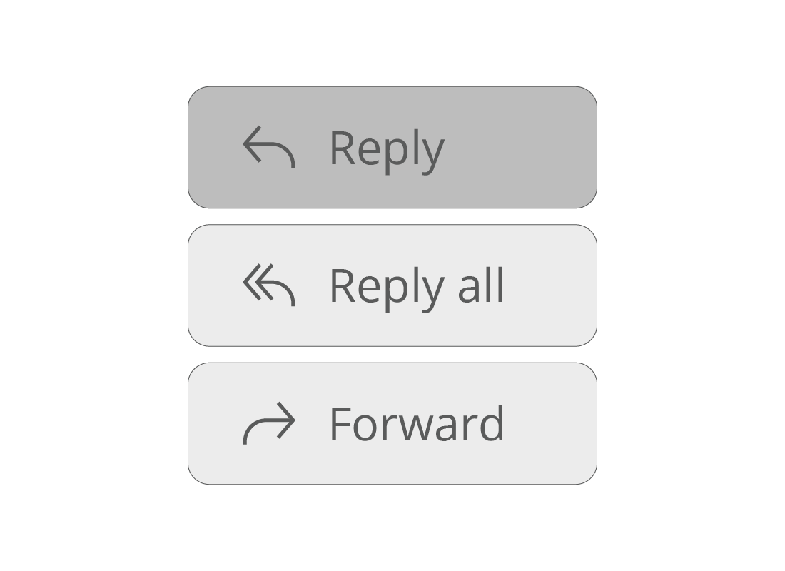 The Reply button highlighted in Outlook