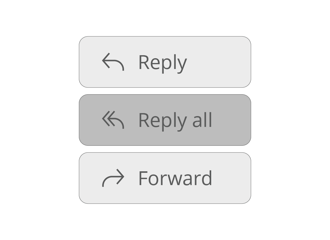 The Reply all button highlighted in Outlook