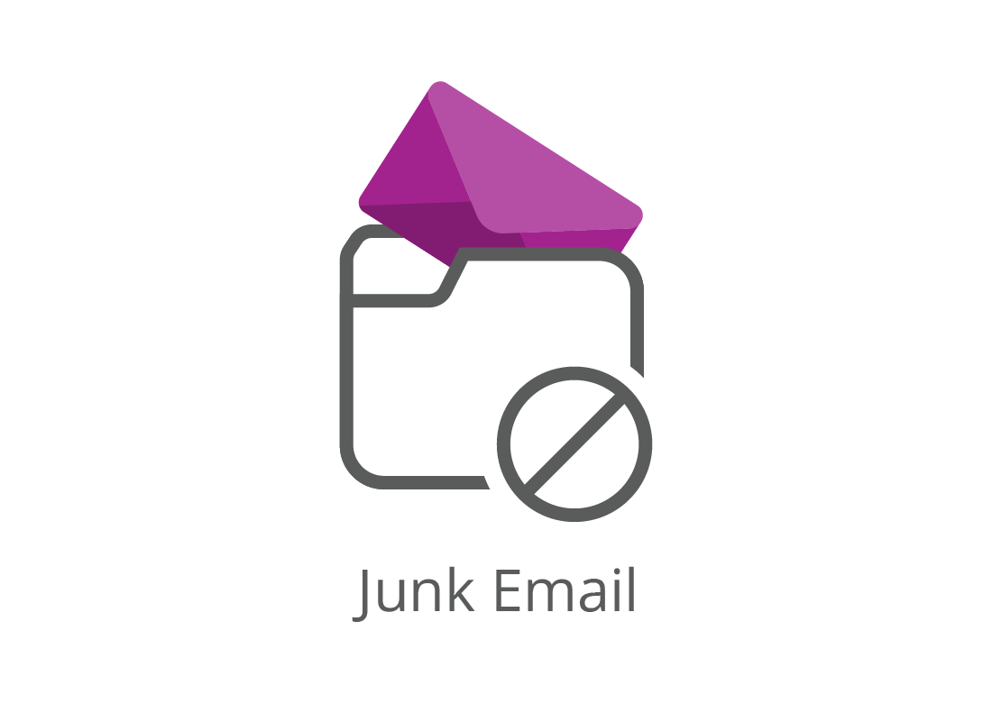 An illustration of an email being sent to the June Email folder in Outlook