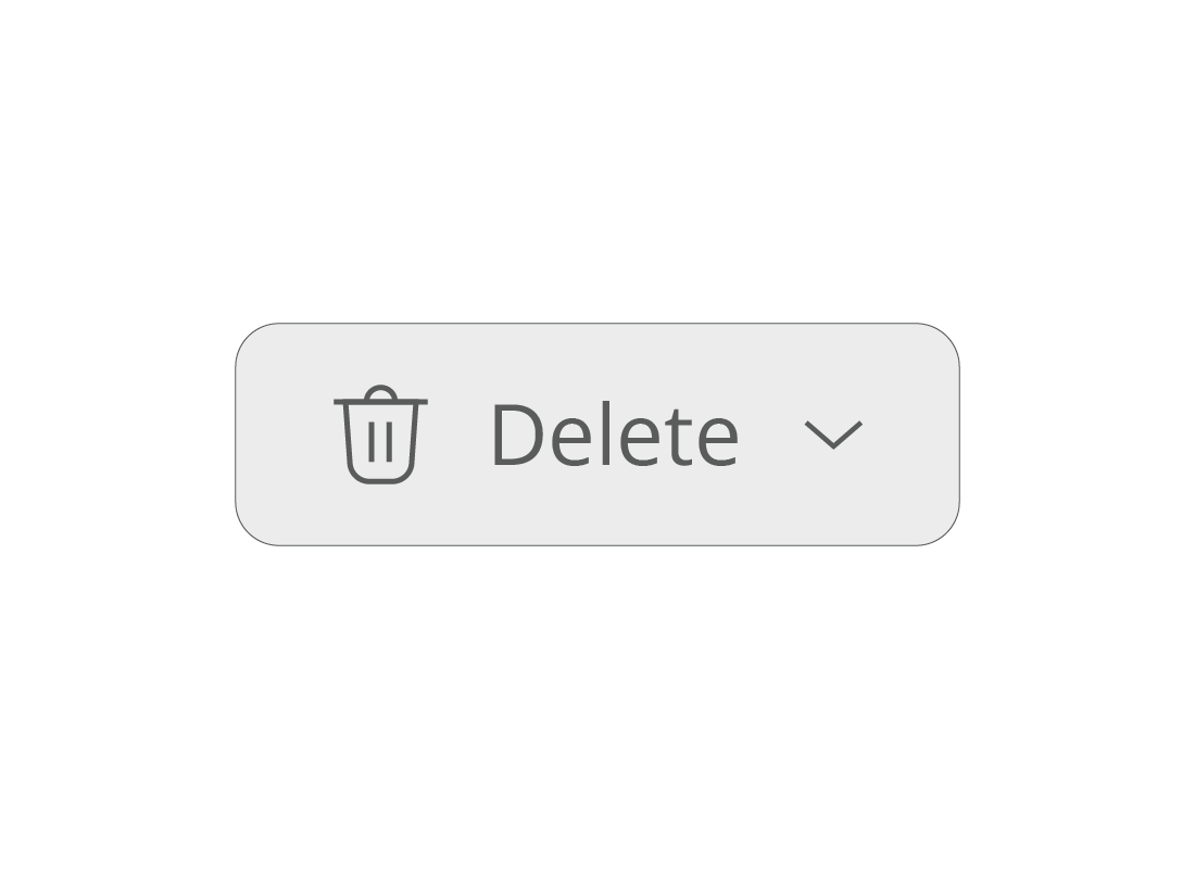 A typical Delete button in an email service