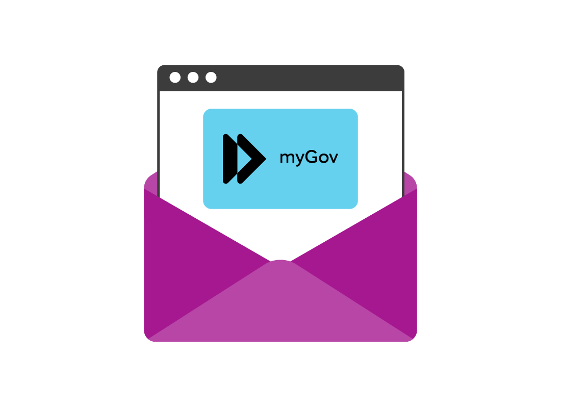 An illustration of an email purporting to come from myGov