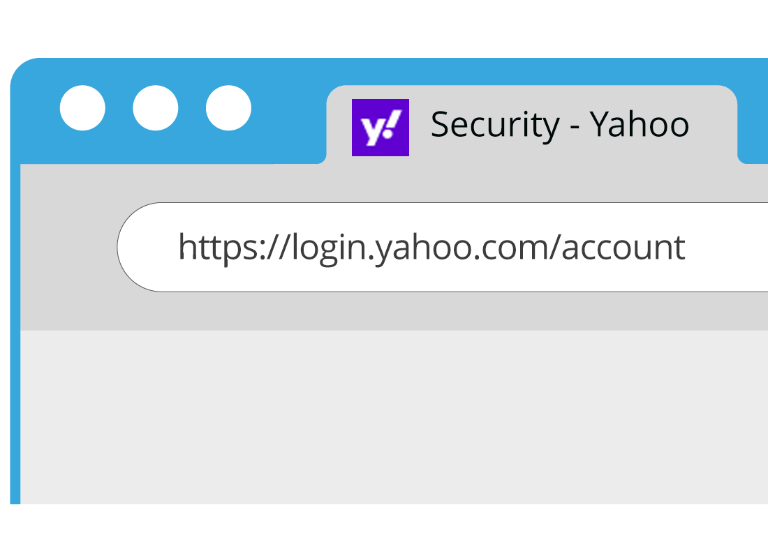 A close up at the login.yahoo.com/account