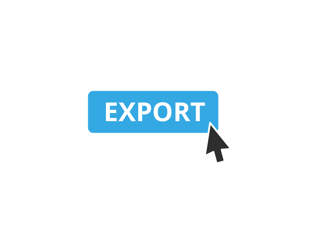 The all-important export button to make sure you keep all the data you've created from your family history research online