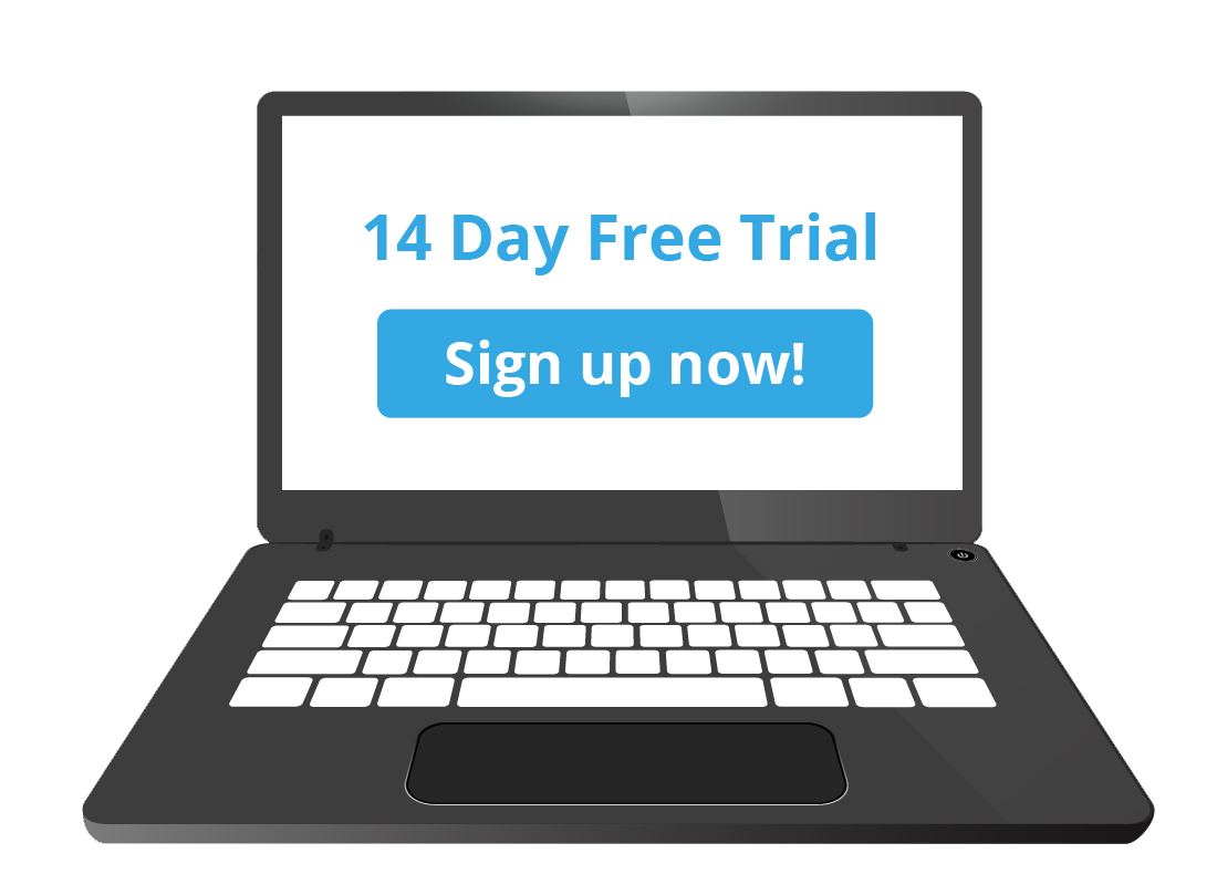 An illustration of a typical 14 day free trial website