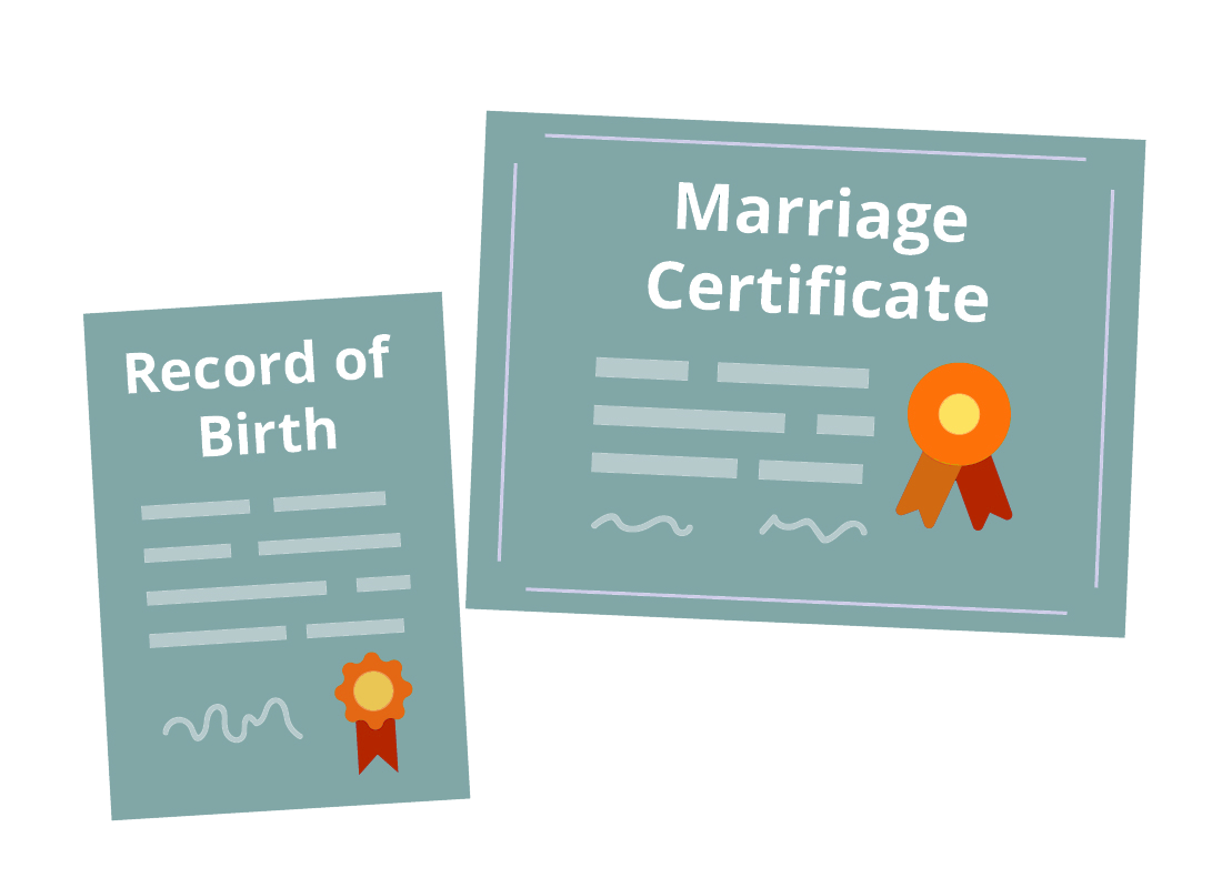 Having details like birth and marriage certificates are key to getting your family's correct details from public records