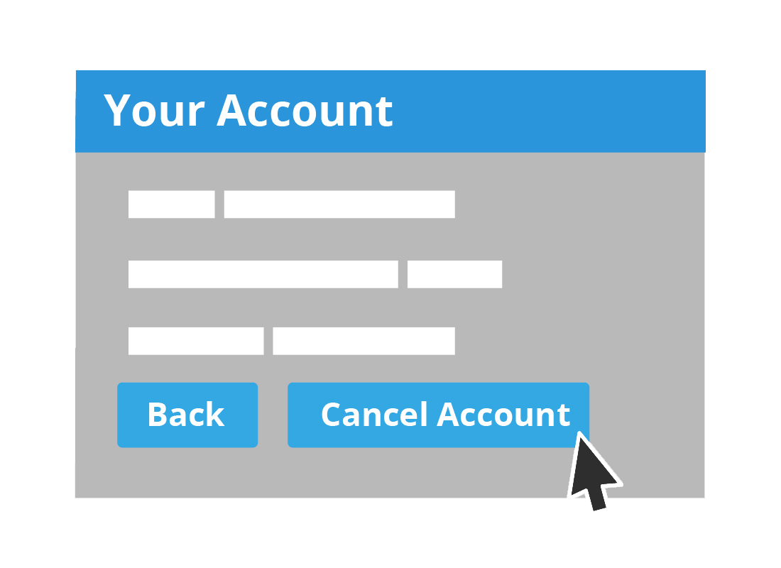 An illustration of account settings in a typical online family tree website