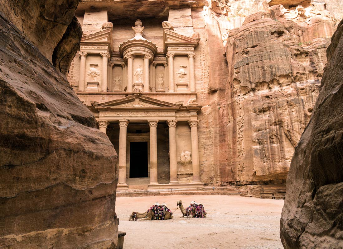 A photo of an old temple in Jordan.