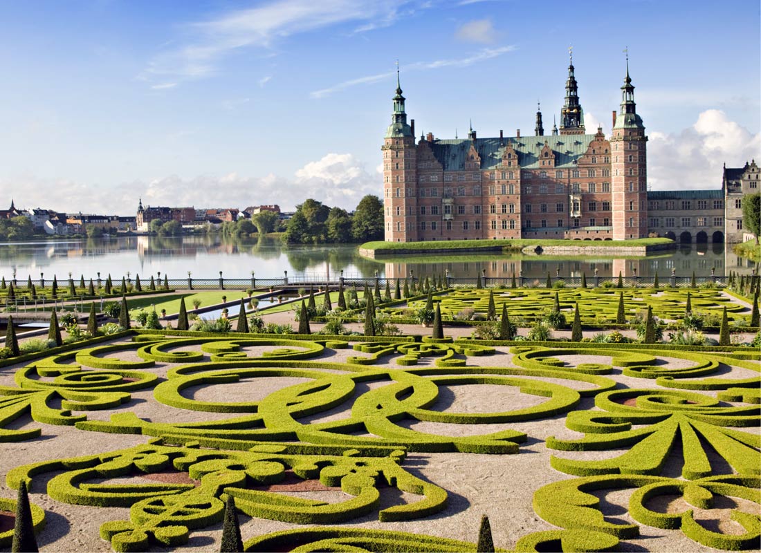 Chateau Castle, Denmark and the spectacular formal gardens