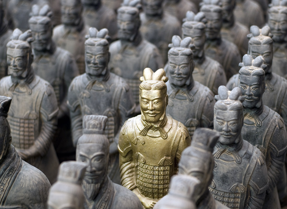 A picture of China's Entombed Terracotta Warriors