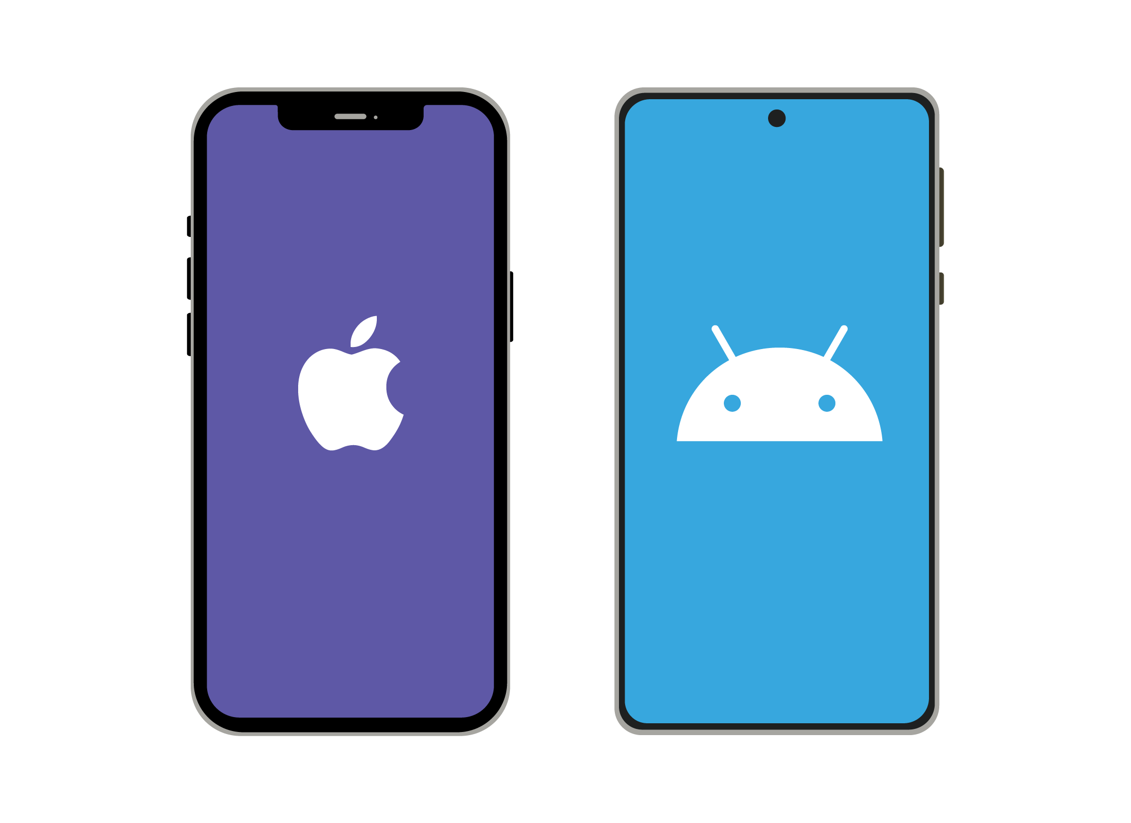 Two smartphones